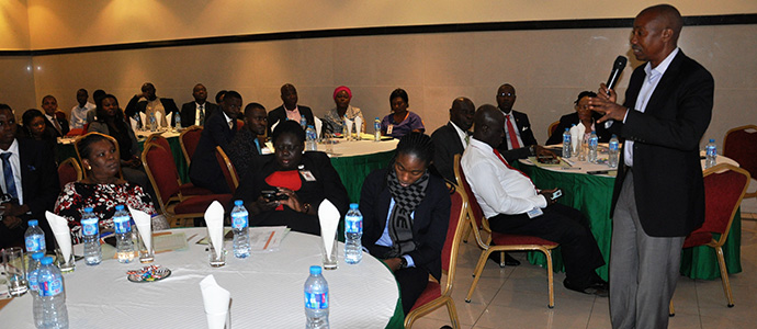 Dr. Amsalem AUDU of UNICEF during his presentation on Basic Nutriction Tips for Healthy Living