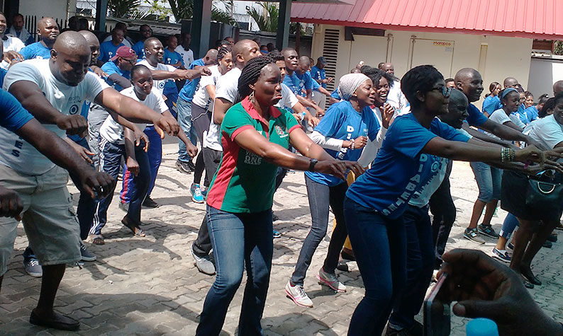 Aerobics Session during cfao nigeria plc boosts anti-diabetes campaign