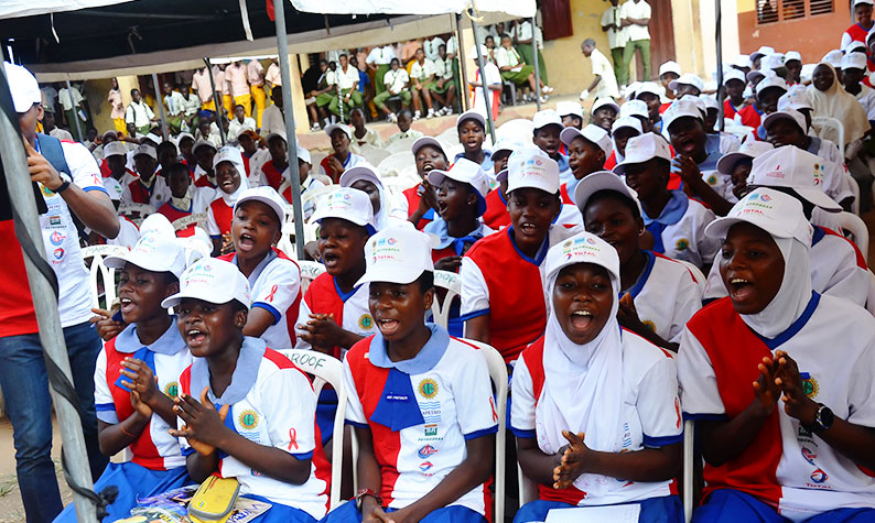 Students of Girls Senior Academy at the event